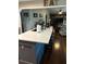 Large kitchen island with quartz countertops, perfect for casual dining at 12680 Sw 98Th St, Dunnellon, FL 34432