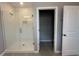 Modern bathroom showcasing a glass enclosed shower and tiled floor at 5318 Center Lake Ranch Blvd, St Cloud, FL 34771