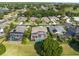 Beautiful aerial view of several homes, each with their own screened-in pool, backyards, and mature landscaping at 9918 Turtle Bay Ct, Orlando, FL 32832