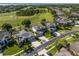 An aerial view of a neighborhood with houses on a golf course with mature trees and manicured lawns at 9918 Turtle Bay Ct, Orlando, FL 32832