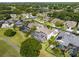 Beautiful aerial view of homes, each with their own screened-in pool and lush landscaping in a well-kept neighborhood at 9918 Turtle Bay Ct, Orlando, FL 32832