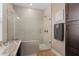 Bathroom with a walk-in shower and built-in bench at 1316 Fountain Hills Ct, Winter Park, FL 32792