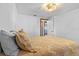 Comfortable bedroom with a gold bedspread at 360 Rest Haven Rd, Geneva, FL 32732