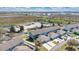 Overhead view of townhouses near green spaces and recreational vehicle parking at 514 Rainbow Springs Loop, Groveland, FL 34736