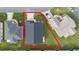 This aerial view shows the home's placement in the neighborhood at 4694 Monica St, The Villages, FL 32163