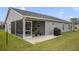 Relax on the back patio, with screened in porch and grill at 4694 Monica St, The Villages, FL 32163
