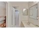 Clean bathroom with single vanity and shower/tub combo at 8009 Applehill Ct, Orlando, FL 32810