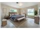 Bedroom with hardwood floors and window at 119 Lake Dr, Oviedo, FL 32765