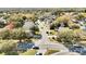 Aerial view of a residential neighborhood with mature trees and well-maintained streets at 1000 Manigan Ave, Oviedo, FL 32765