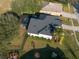 Aerial view showcasing the home's pool and backyard at 4431 Rock Hill Loop, Apopka, FL 32712