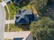 An aerial view of the home's backyard and pool at 4431 Rock Hill Loop, Apopka, FL 32712