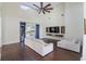 Open living room with high ceilings, hardwood floors, and natural light at 4431 Rock Hill Loop, Apopka, FL 32712