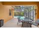 Covered patio includes an in-ground pool and comfortable seating, ideal for outdoor enjoyment at 2948 Banana Palm Dr, Kissimmee, FL 34747
