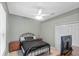Bedroom with a double bed, TV, and ceiling fan at 3954 Old Dunn Rd, Apopka, FL 32712