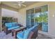 Inviting covered patio with comfortable seating, perfect for outdoor relaxation and entertaining at 471 Lasso Dr, Kissimmee, FL 34747