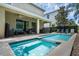 Inviting pool and patio area, perfect for relaxing or entertaining with shaded seating and sunny lounge spots at 471 Lasso Dr, Kissimmee, FL 34747