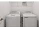 Laundry room with washer, dryer and shelving at 622 Teviot Rd, Haines City, FL 33844