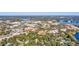 Picturesque aerial view showcasing a neighborhood by a lake and a city skyline at 786 Antonette Ave, Winter Park, FL 32789