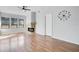 Open living room with hardwood floors and fireplace at 2223 Stonington Ave # 2223, Orlando, FL 32817