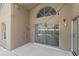 Sliding glass doors from patio onto pool area with string lights at 230 Bay Meadow Dr, Kissimmee, FL 34746