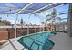 Enclosed screened pool area with a relaxing atmosphere at 230 Bay Meadow Dr, Kissimmee, FL 34746