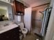 Clean bathroom with shower and single vanity at 910 Rangeline Rd, Longwood, FL 32750