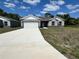 Charming single-story home with a well-manicured lawn, a spacious driveway, and a two-car garage at 1314 Hillsborough Ct, Poinciana, FL 34759