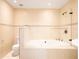 This bathroom features a tiled surround soaking tub with a handheld shower at 3145 Packard Ave, St Cloud, FL 34772