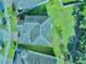Overhead aerial view of the home's roof and large grassy backyard at 3207 Stratton Cir, Kissimmee, FL 34744