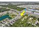 An aerial view showcases the property's proximity to community amenities and nearby commercial areas at 3207 Stratton Cir, Kissimmee, FL 34744