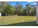 Expansive green backyard with lush grass and mature trees, offering a serene outdoor space at 3207 Stratton Cir, Kissimmee, FL 34744