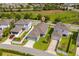 A high definition aerial view of a home in a suburban neighborhood with green lawns at 15542 Sunquat Dr, Winter Garden, FL 34787