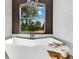 Luxury bathroom features soaking tub with outdoor view at 1003 Oakdale St, Windermere, FL 34786