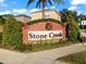 Stone Creek community sign with landscaping at 15321 Beamleigh Rd, Winter Garden, FL 34787