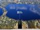 Aerial view showing property location on Butler Chain of Lakes, Lake Sheen at 9105 Sheen Sound St, Orlando, FL 32836