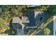 Overhead view of a single-Gathering home with gray roof and landscaped yard at 400 Raehn St, Orlando, FL 32806