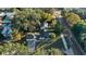 House in a residential area, viewed from above. Landscaped yard and street visible at 400 Raehn St, Orlando, FL 32806