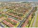 Aerial view of the community, showcasing the layout of homes and streets at 100 Palermo St, Davenport, FL 33897