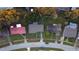 An aerial view of the neighborhood showcases the property's location and surrounding homes at 1048 Wakefield Cir, Deltona, FL 32725