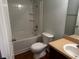 Bathroom with tub, toilet and vanity at 9875 Sw 55Th Ct, Ocala, FL 34476