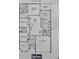 Detailed floor plan showcases a three-bedroom layout, kitchen, dining, great room, and a two-car garage at 10198 Oak Crest Rd, Orlando, FL 32829