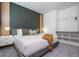 This bedroom features a queen size bed, modern furnishings, and ample closet space at 6240 Sand Skipper Rd, Orlando, FL 32821