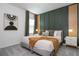This bedroom boasts natural light, a queen sized bed, and modern furnishings at 6240 Sand Skipper Rd, Orlando, FL 32821