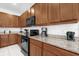 Well-appointed kitchen with granite countertops, stainless steel appliances, and ample cabinet storage at 4501 Monado Dr, Kissimmee, FL 34746