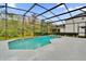 Refreshing screened-in pool offers a private retreat with views of the lush backyard at 4571 Cabello Loop, Kissimmee, FL 34746