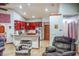 Living area with hardwood floors and a view of kitchen at 22711 State Road 44, Eustis, FL 32736