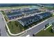Aerial view of a large townhome community under construction at 686 Creeping Fig St, Apopka, FL 32703