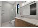 Modern bathroom with a glass enclosed shower and stylish vanity at 1340 Susannah Blvd, Orlando, FL 32803