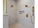 Modern tiled shower featuring dual shower heads and a niche at 1340 Susannah Blvd, Orlando, FL 32803