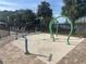 A community splash pad offers a fun and interactive water play area for children with palm trees in the background at 12285 Joshua Tree Trl, Windermere, FL 34786